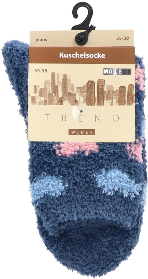 MOVE UP Damen Kuschelsocken Herzen