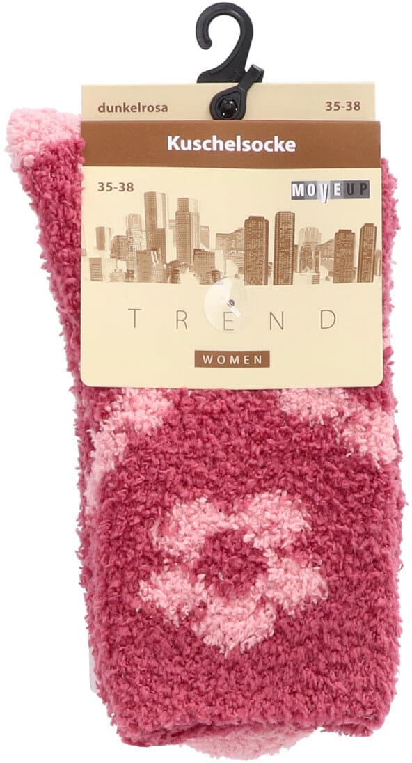 MOVE UP Damen Kuschelsocken Blumen