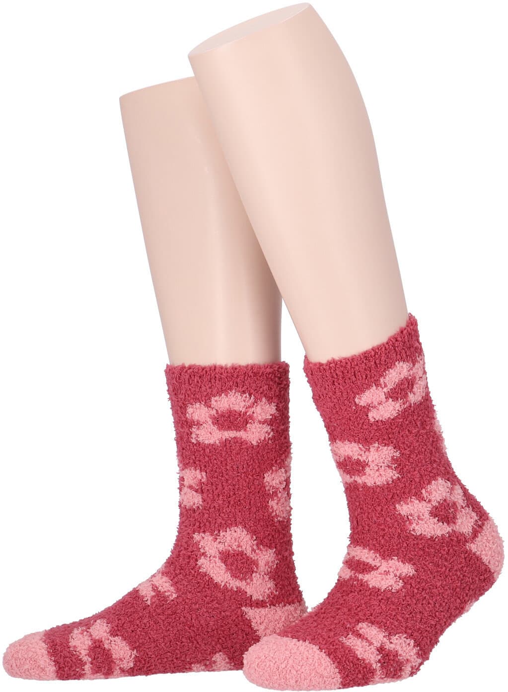 MOVE UP Damen Kuschelsocken Blumen