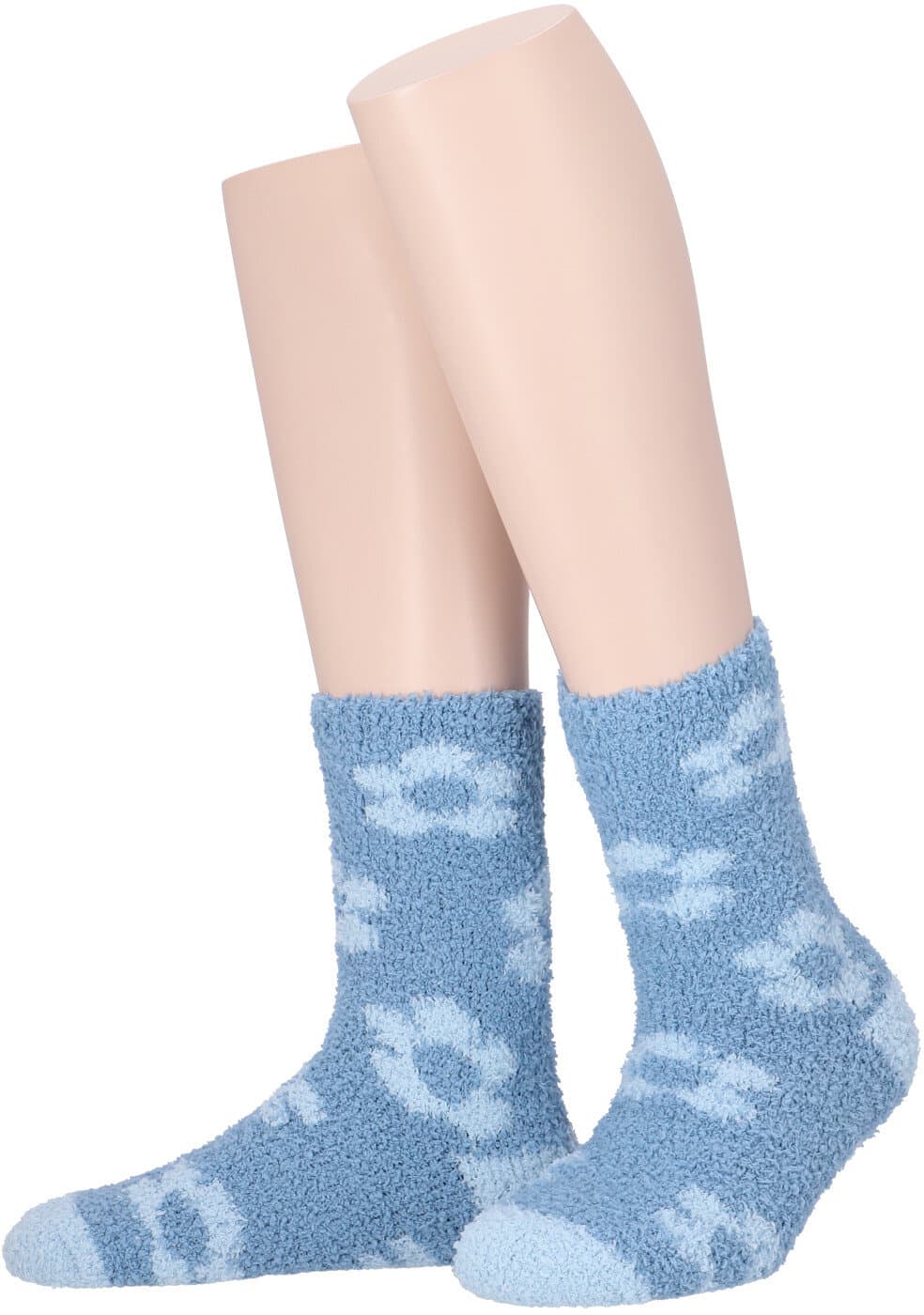 MOVE UP Damen Kuschelsocken Blumen