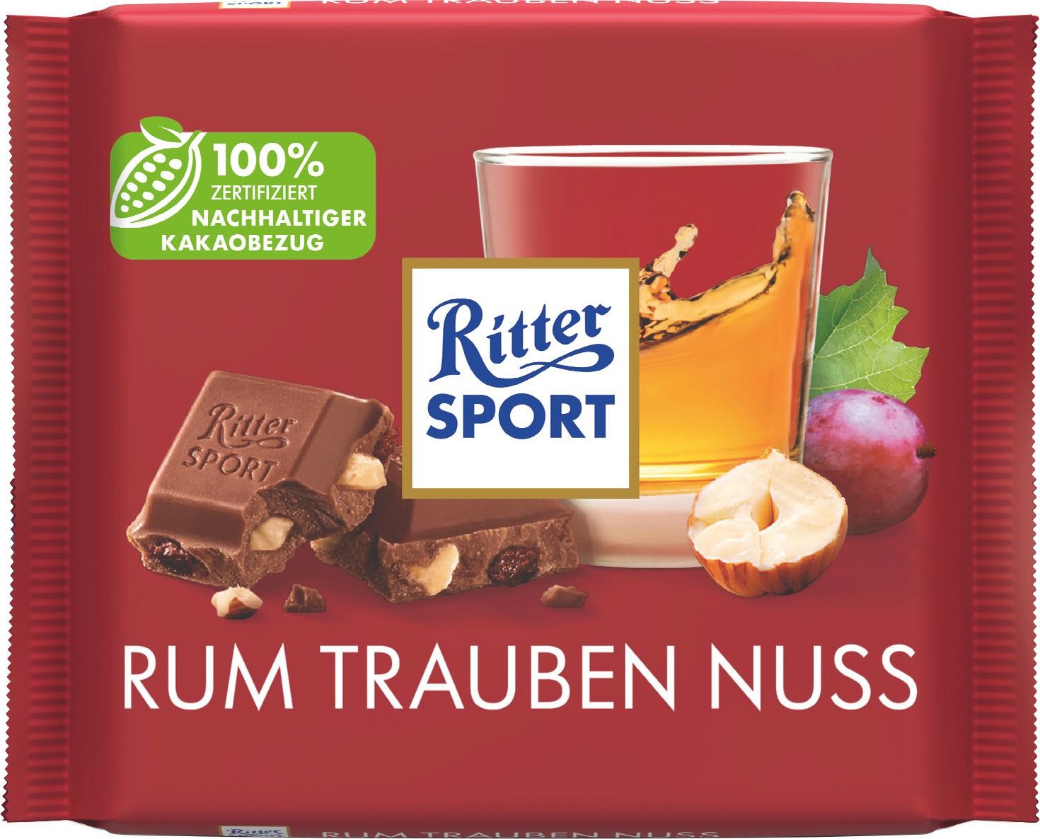 Ritter Sport 100G Rum Trauben Nuss Tafel