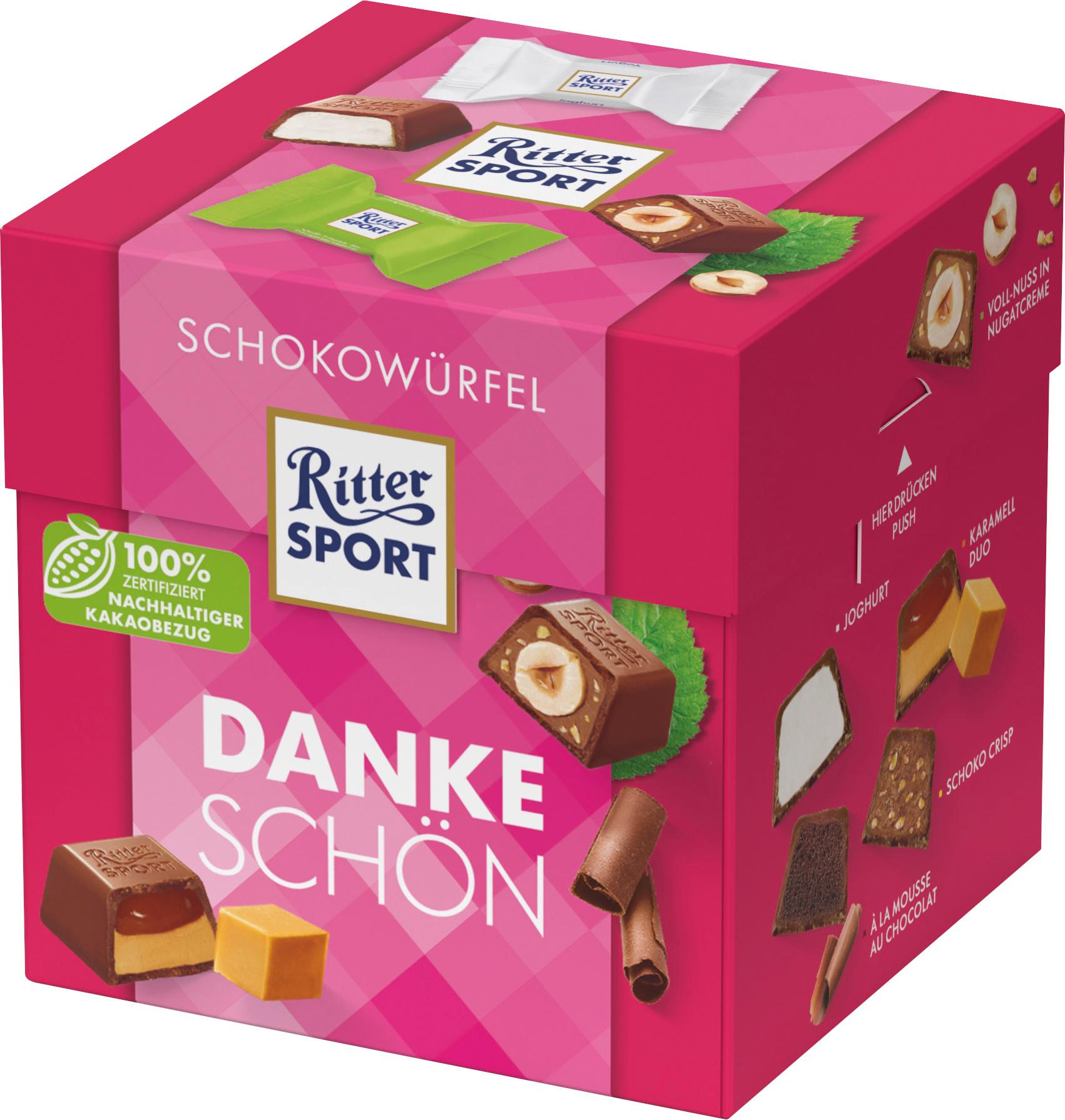 RitterSport Schokowürfel Dankeschön 176G Box