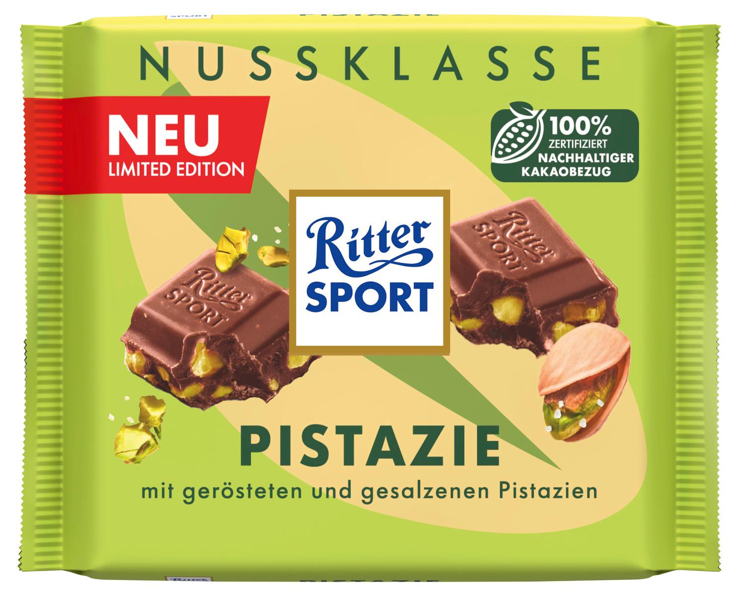 Ritter Sport Nuss Klasse Pistazie Tafel