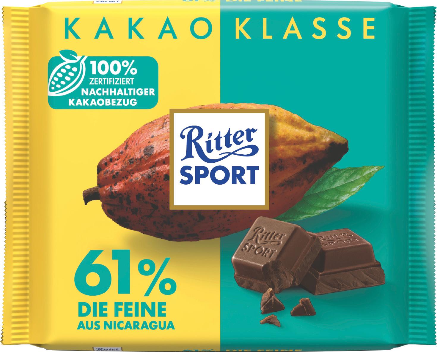 Ritter Sport Kakao-Klasse 100G Ghana 55% - Die Milde Tafel