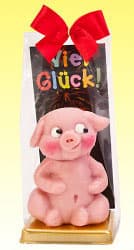 Funsch Prosit Neujahr Marzipan Glücksschweinchen