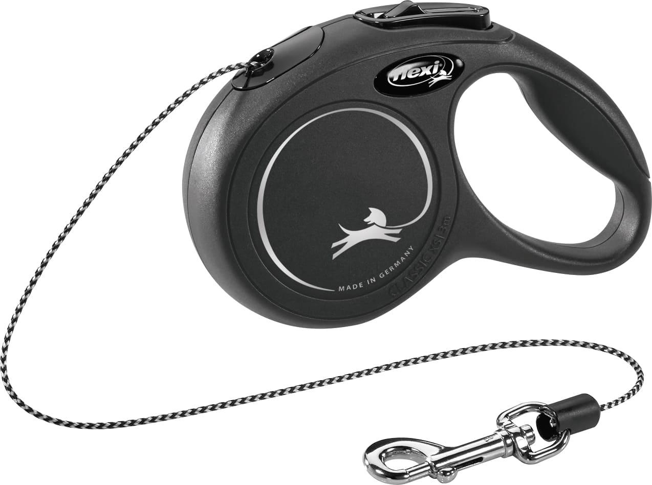 Flexi Seil-Leine New Classic schwarz XS 3 m Hundezubehör