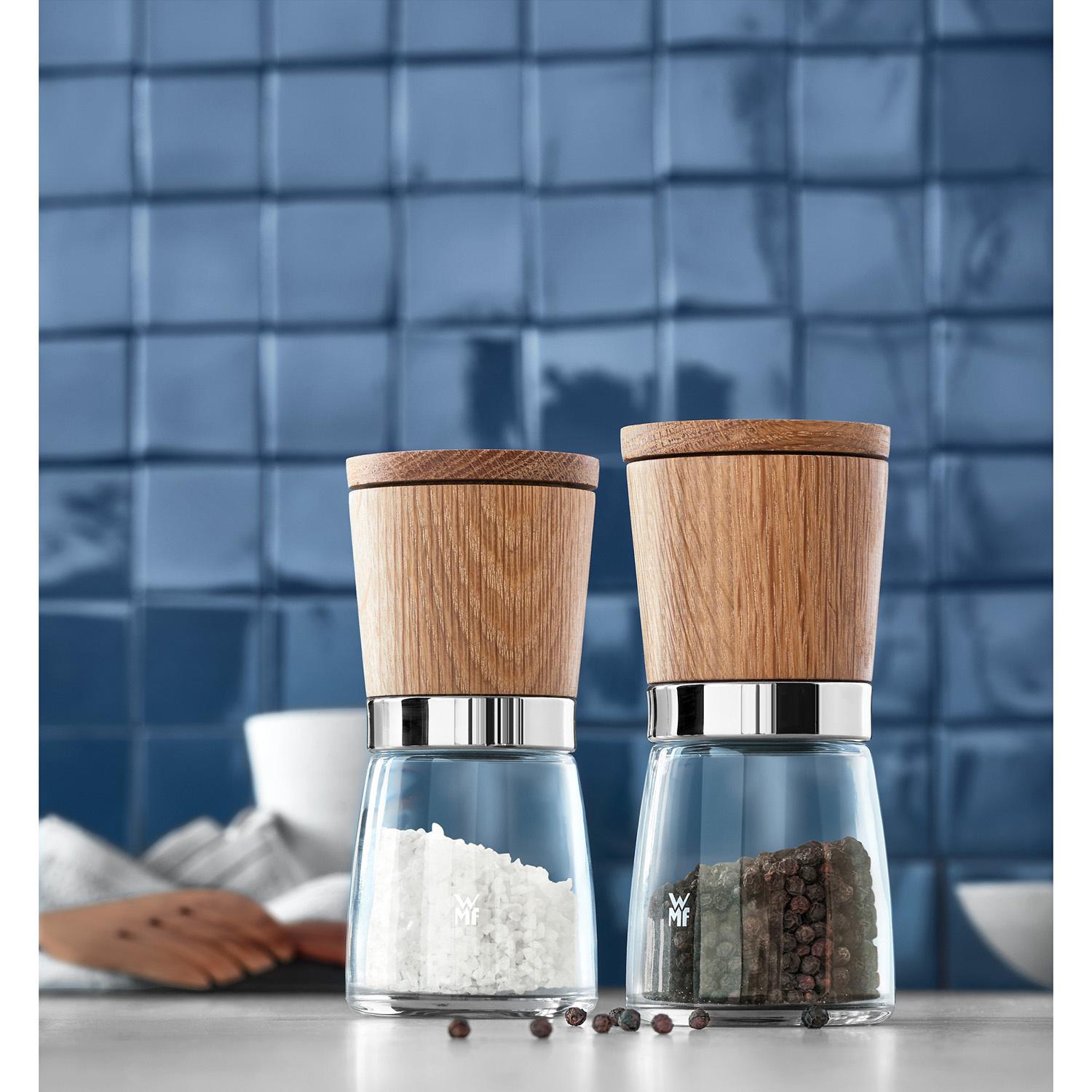 Produktbild WMF Salz-/Pfeffermühlen-Set 2-teilig Holz/Glas Ceramill® Nature 5 von 5