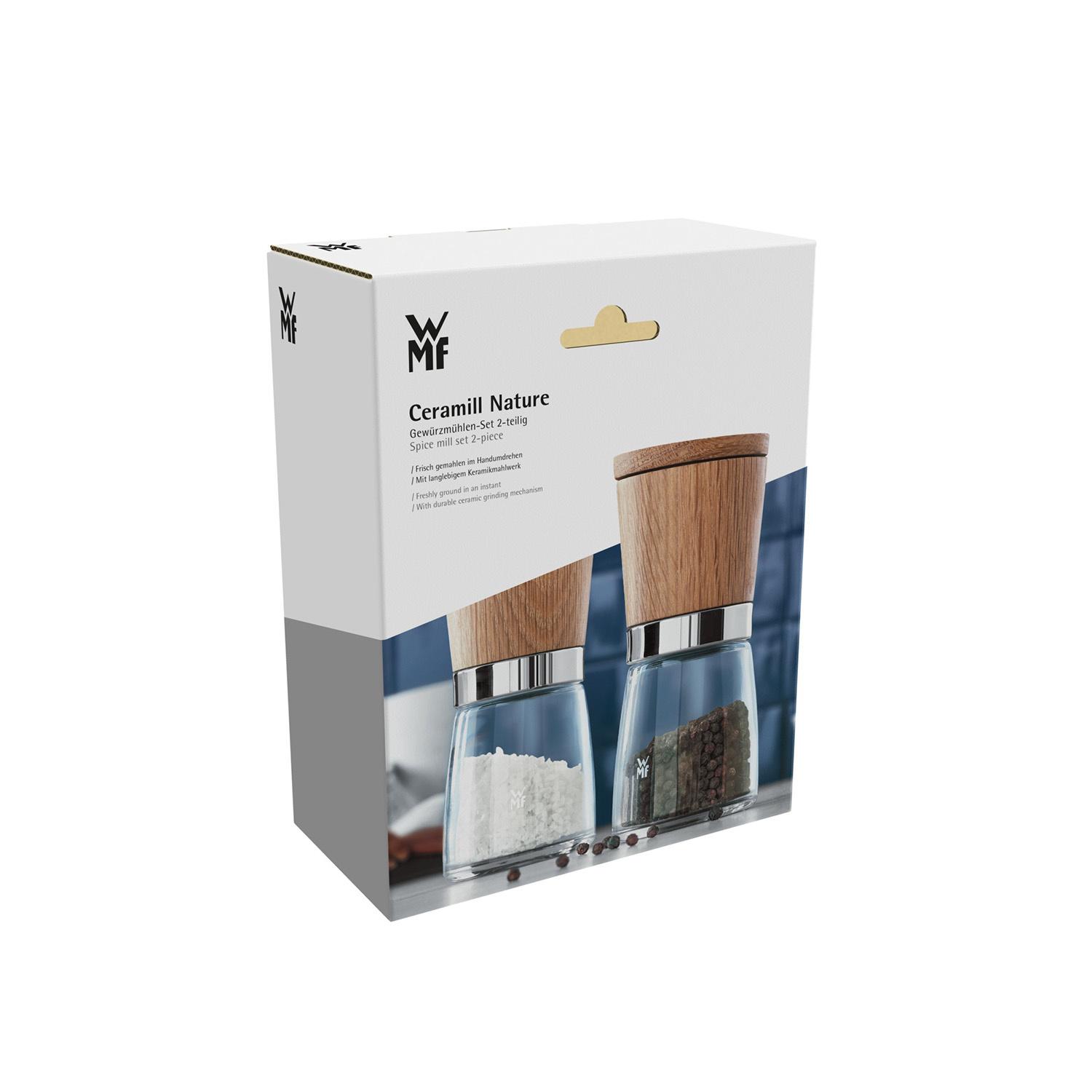Produktbild WMF Salz-/Pfeffermühlen-Set 2-teilig Holz/Glas Ceramill® Nature 2 von 5