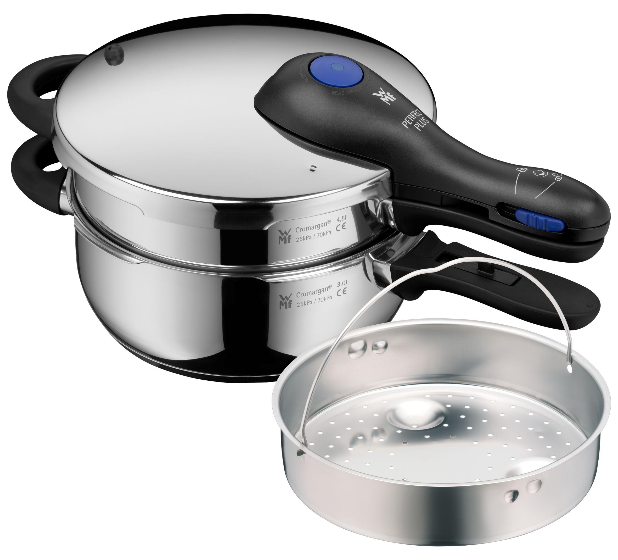 WMF Schnellkochtopf-Set mit Dampfgareinsatz Perfect Plus One Pot