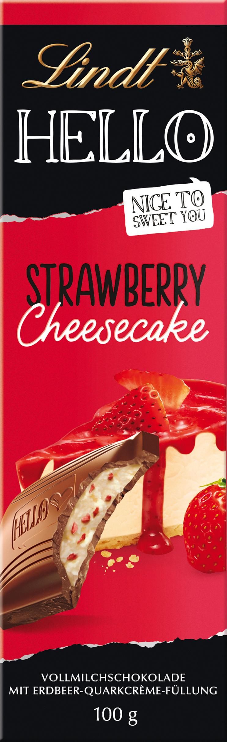 Lindt Hello Schokoladentafel Strawberry Cheesecake