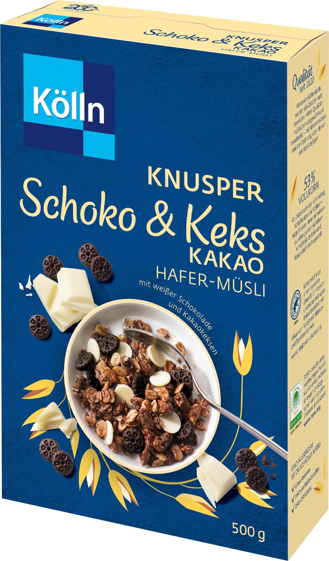 Kölln Knusper Schoko&Keks Kakao Hafer-Müsli