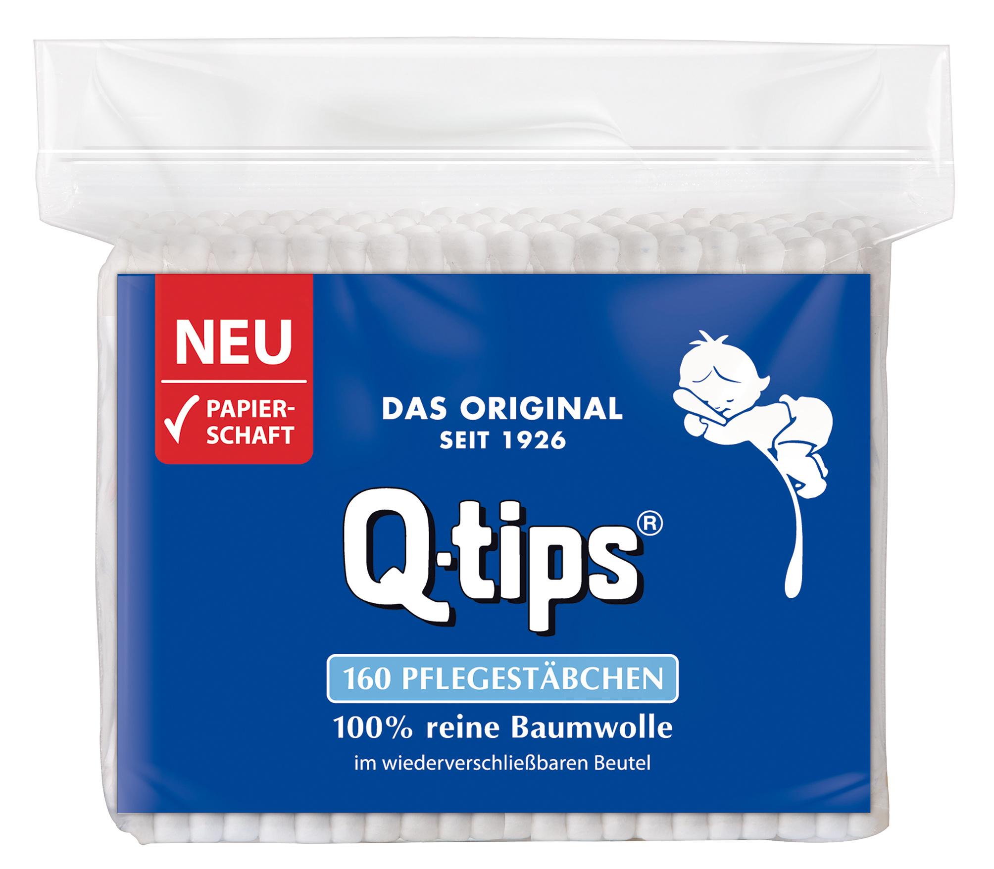 Q-tips® Pflegestäbchen mit Papierschaft Nachfüllung