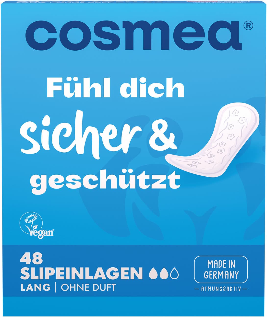 Cosmea® Slipeinlagen, Lang ohne Duft, 48 Stück