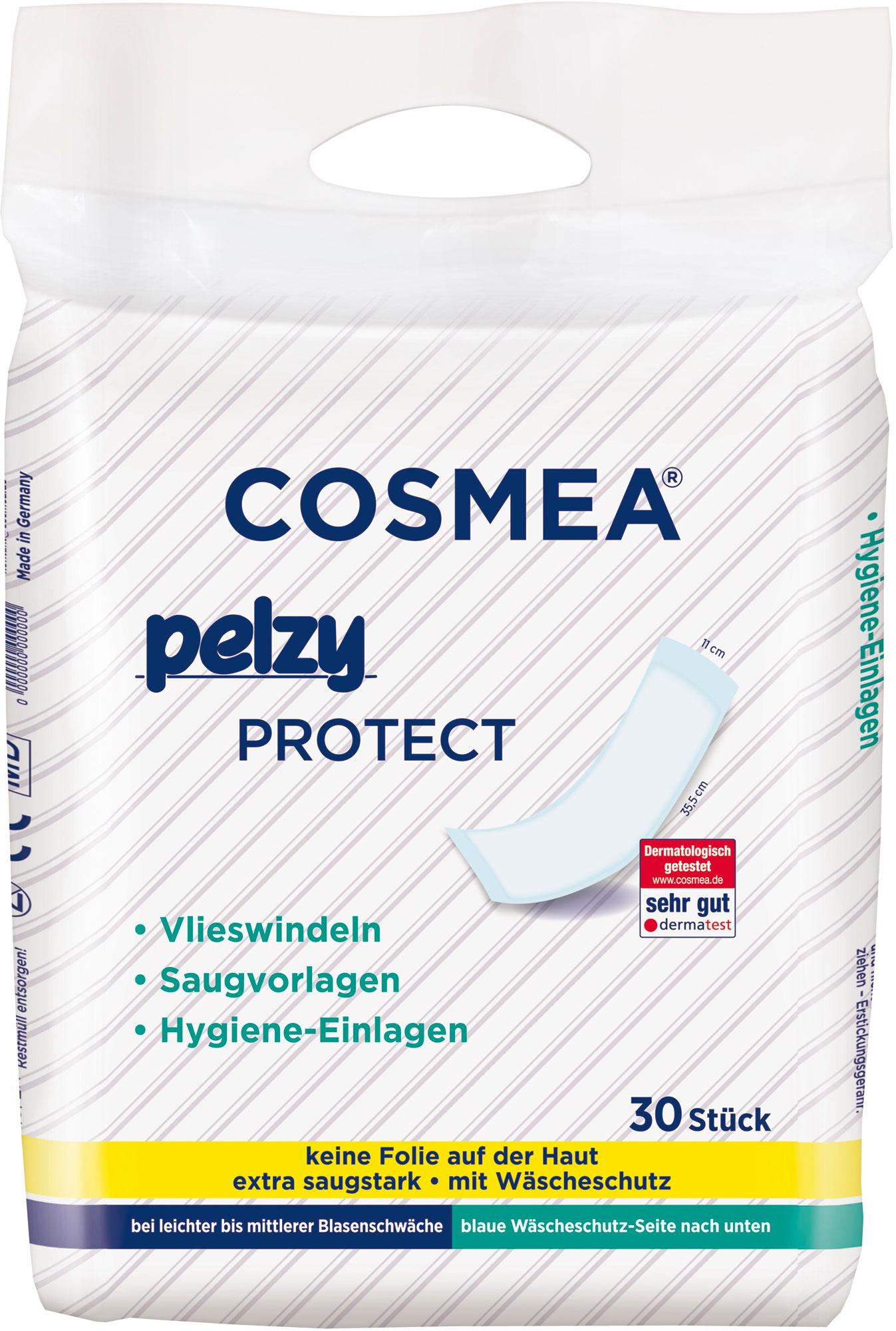 Cosmea® Pelzy Protect Vlieswindeln/Saugvorlagen, 30 Stück