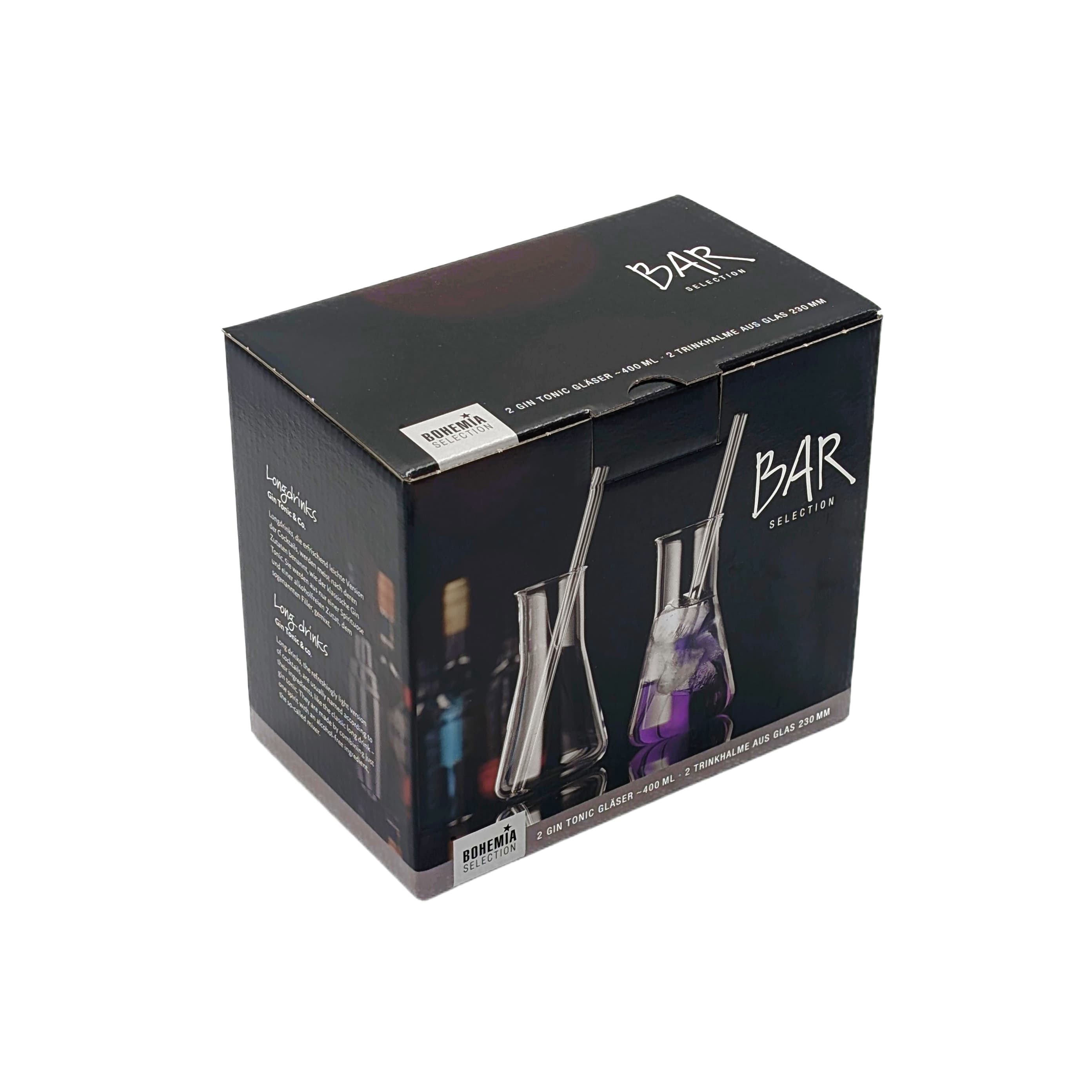 Produktbild BOHEMIA SELECTION Gin Tonic Glas mit Trinkhalm 2-tlg. 2 von 2