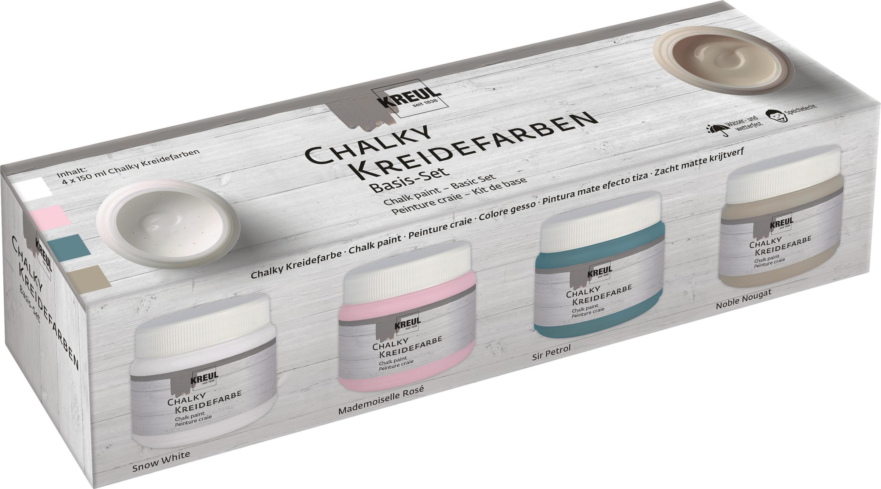 KREUL Kreidefarben Chalky Basis Set 4x 150 ml