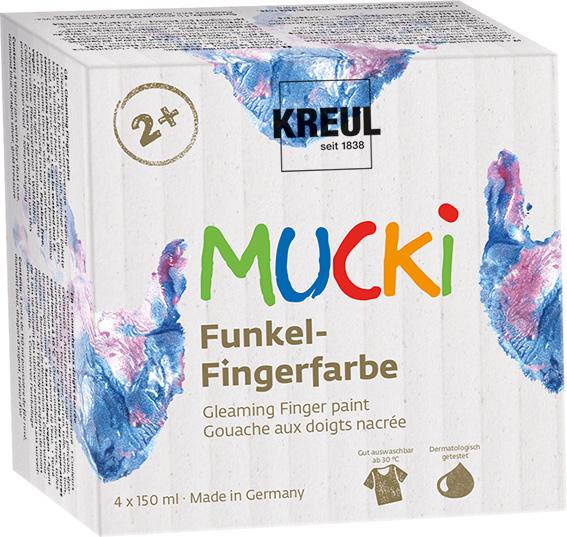KREUL Mucki Funkel Fingerfarbe 4er-Set
