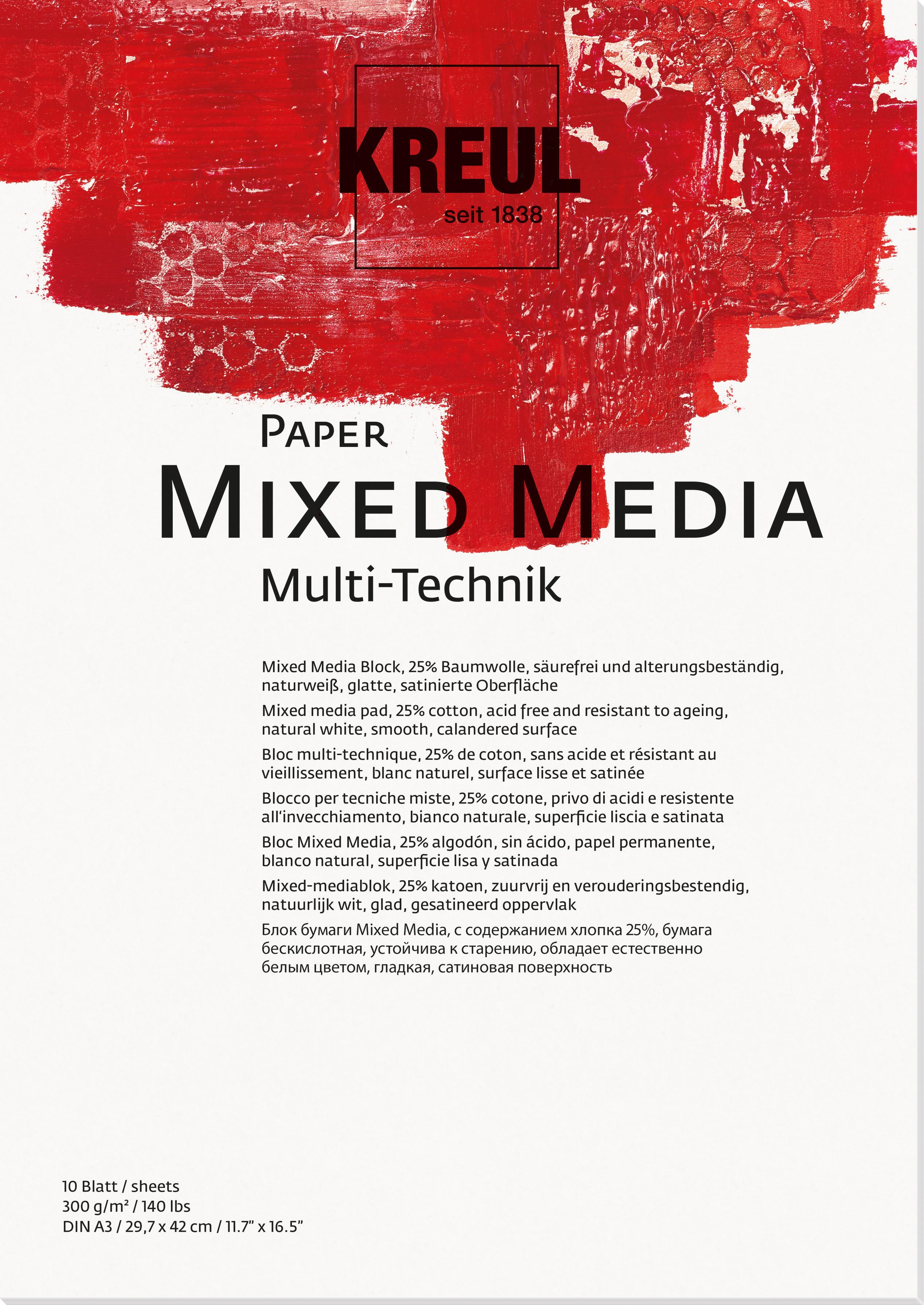 KREUL Paper Mixed Media 10 Blatt DIN A3