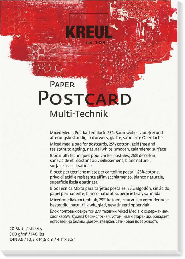 KREUL Künstlerblock Paper Postcard DIN A6
