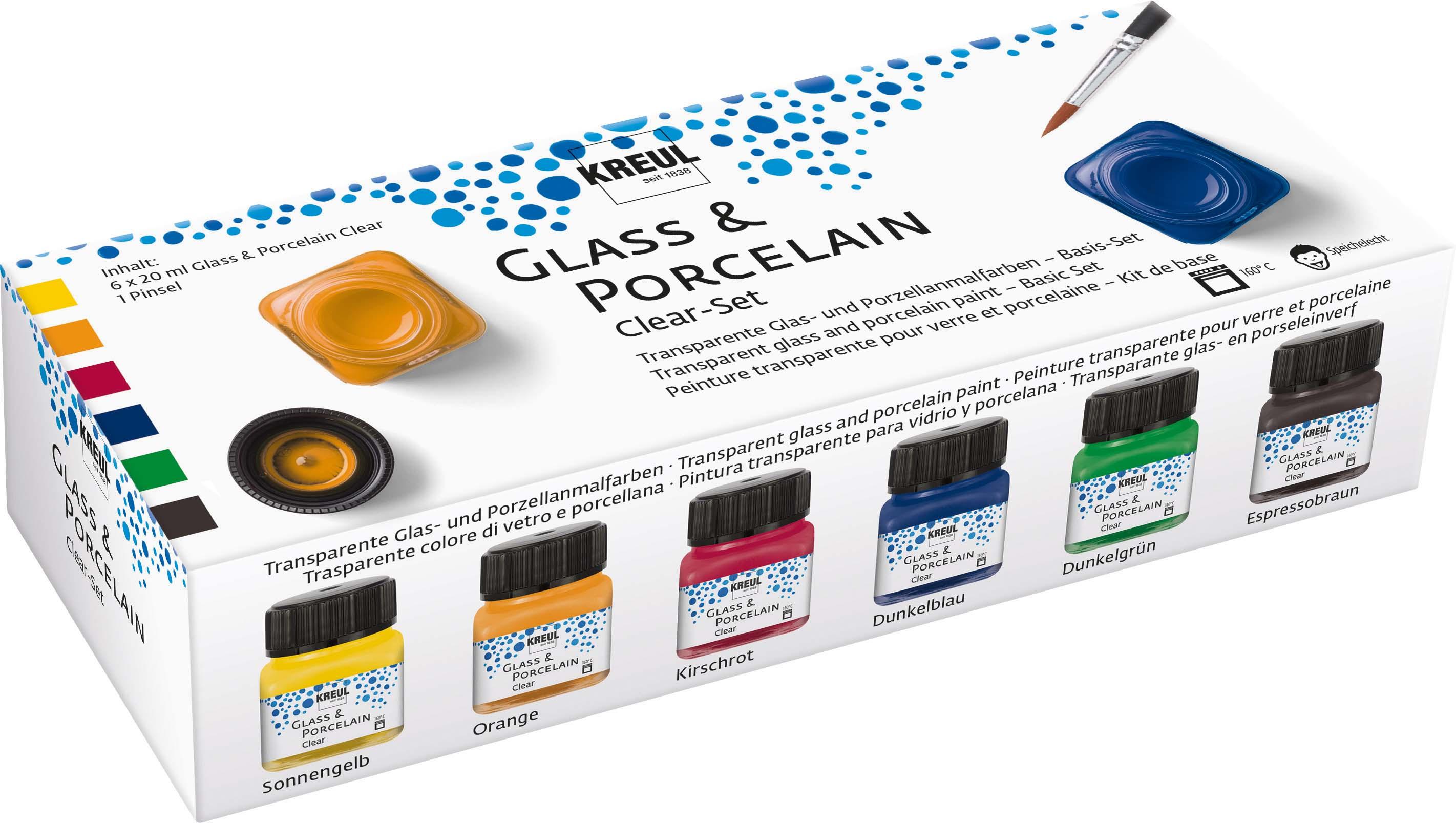 KREUL Glass&Porcelain Clear Set 6 x 20 ml