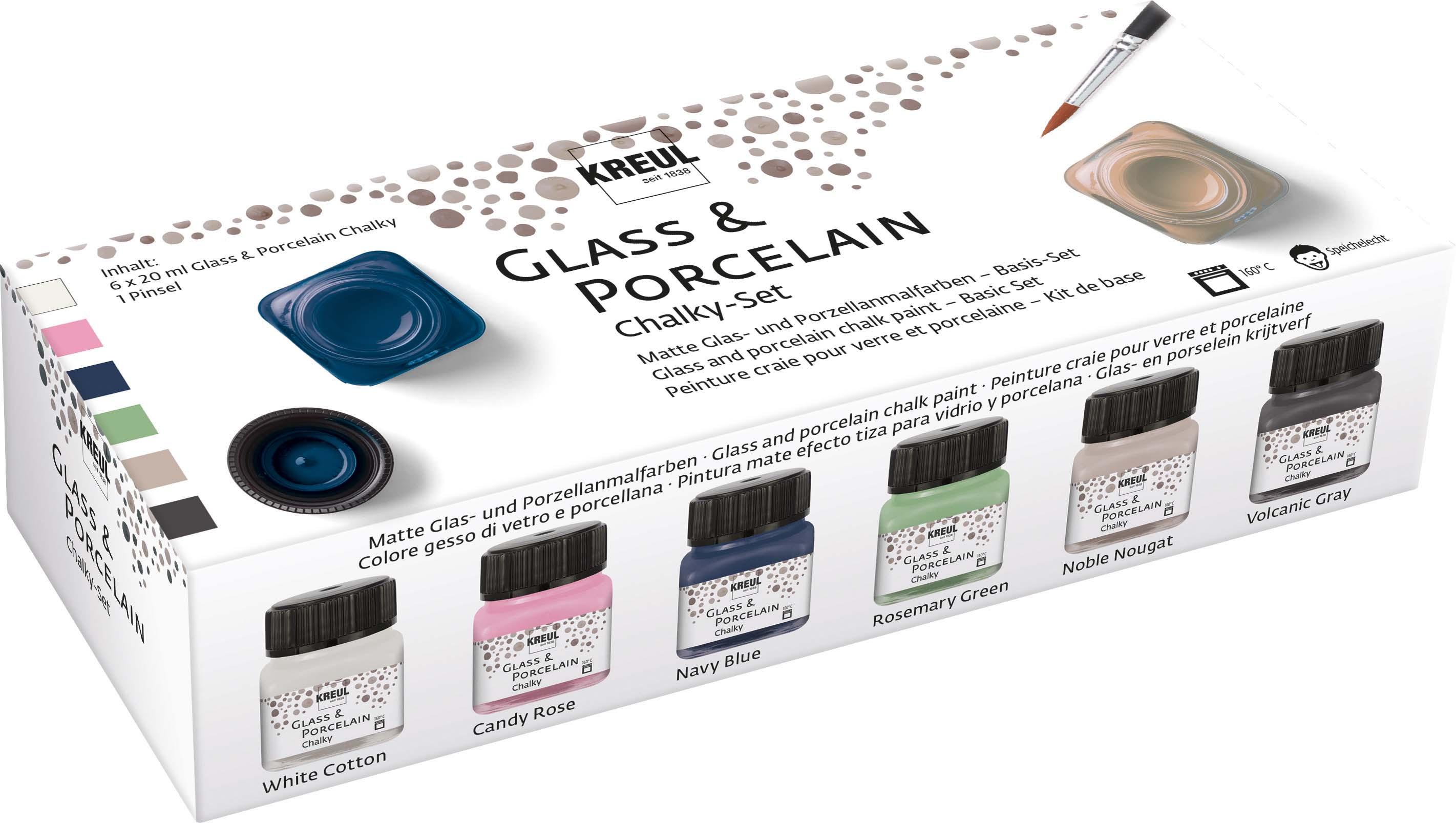 KREUL Glass&Porcelain Chalky Set 6 x 20 ml