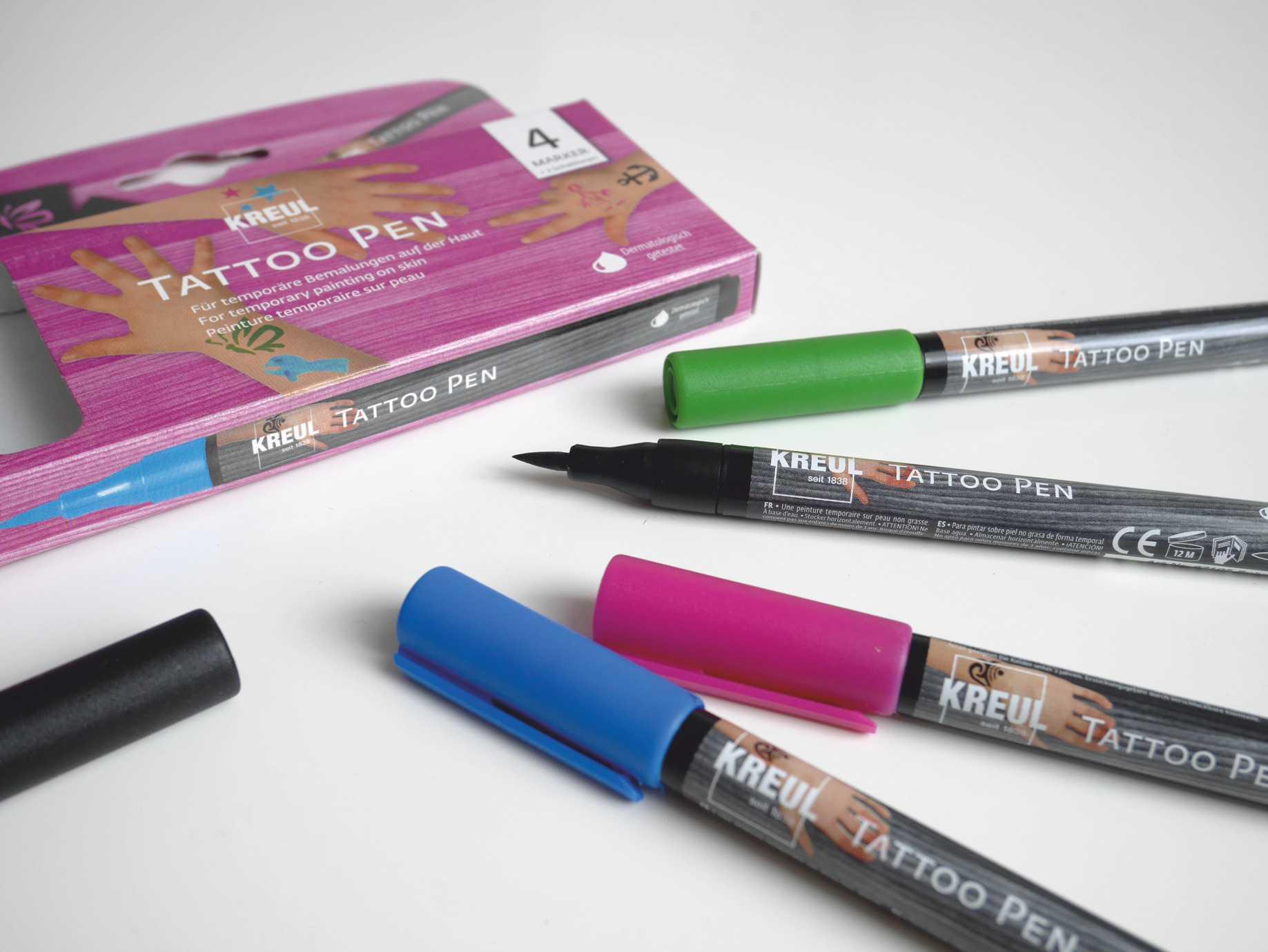 Produktbild KREUL Hobby Line Tattoo Pen 4er Set Anker+Sterne 2 von 3