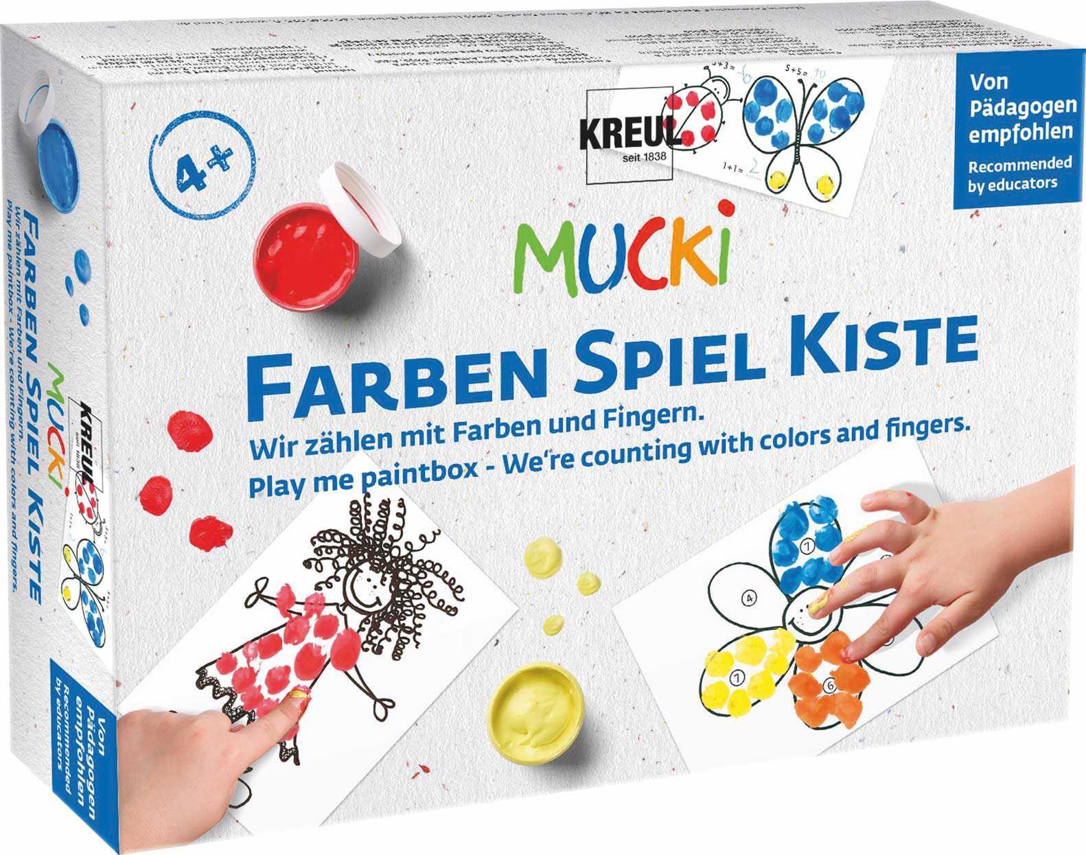 KREUL MUCKI Farben Spiel Kiste Wir zählen mit Farben und Fingern