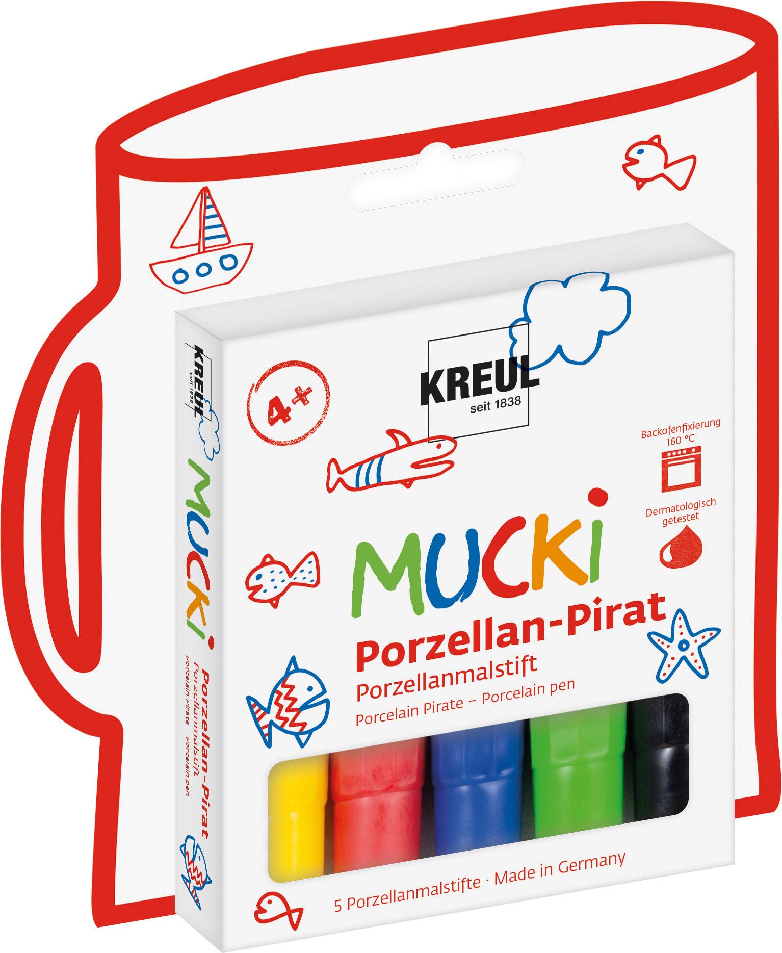 KREUL MUCKI Porzellanstifte Pirat 5er Set