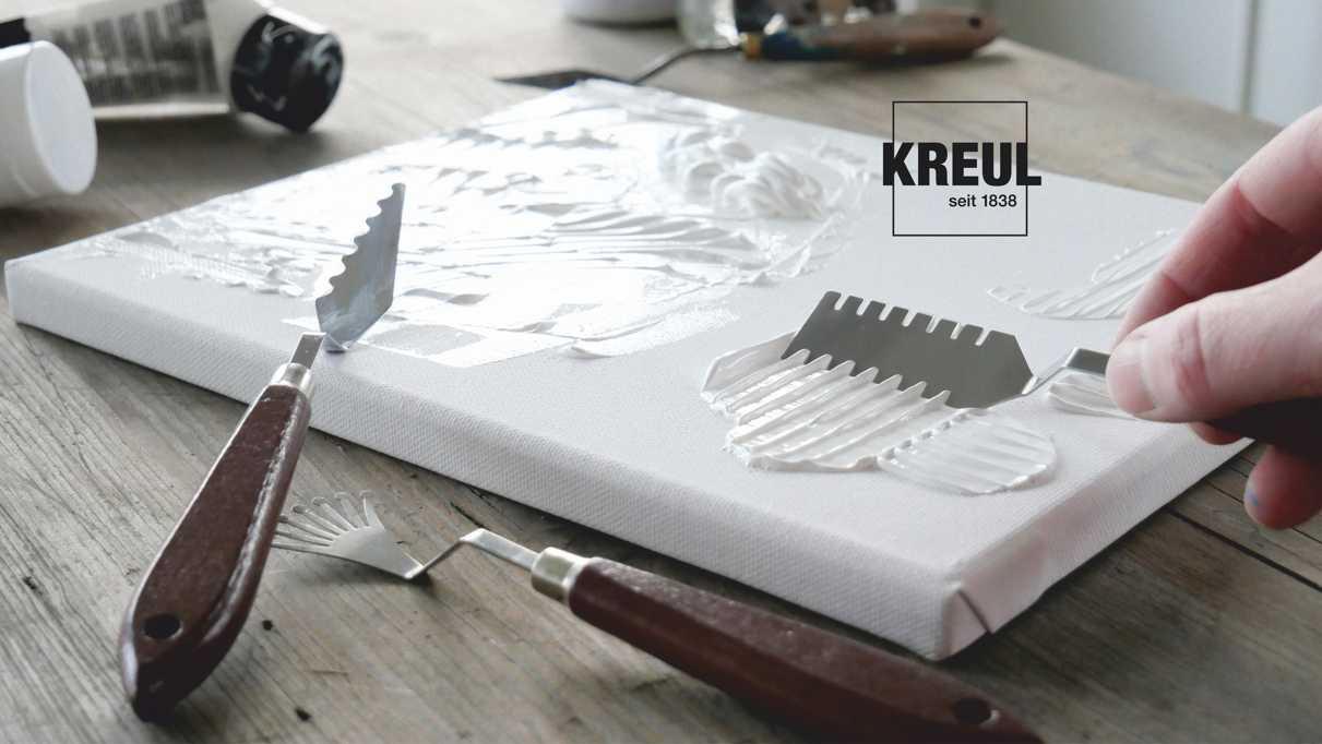 Produktbild KREUL Malmesser 3er Set mit Metallklingen und Holzgriffen 2 von 3