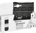 KREUL Textil Marker Opak 4er Set Black&White