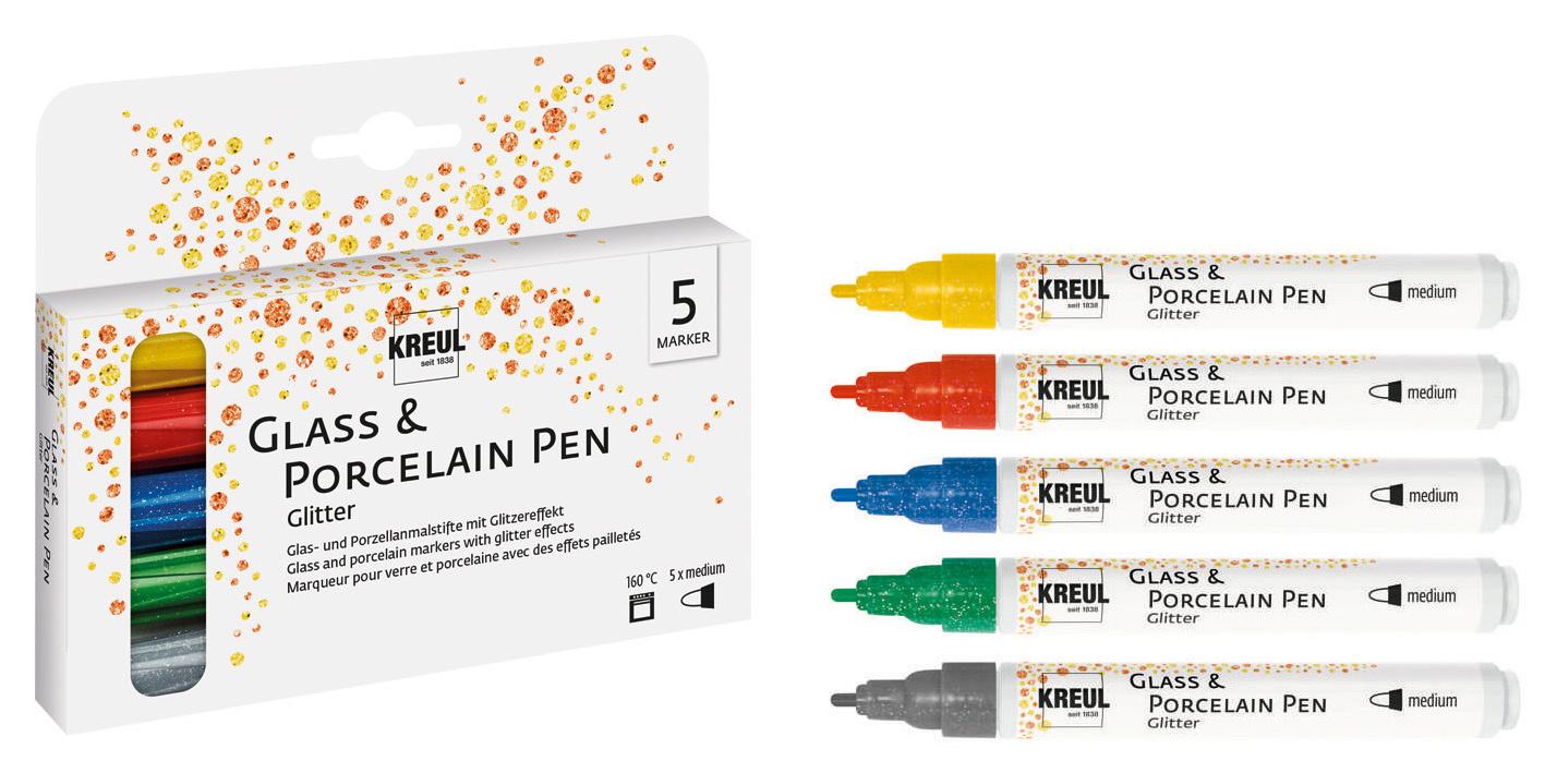 Produktbild KREUL Porcelain+GlassPen glitter 160°C Set 2 von 4