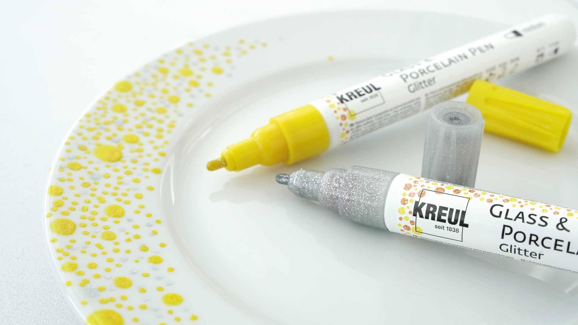 Produktbild KREUL Porcelain+GlassPen glitter 160°C Set 3 von 4
