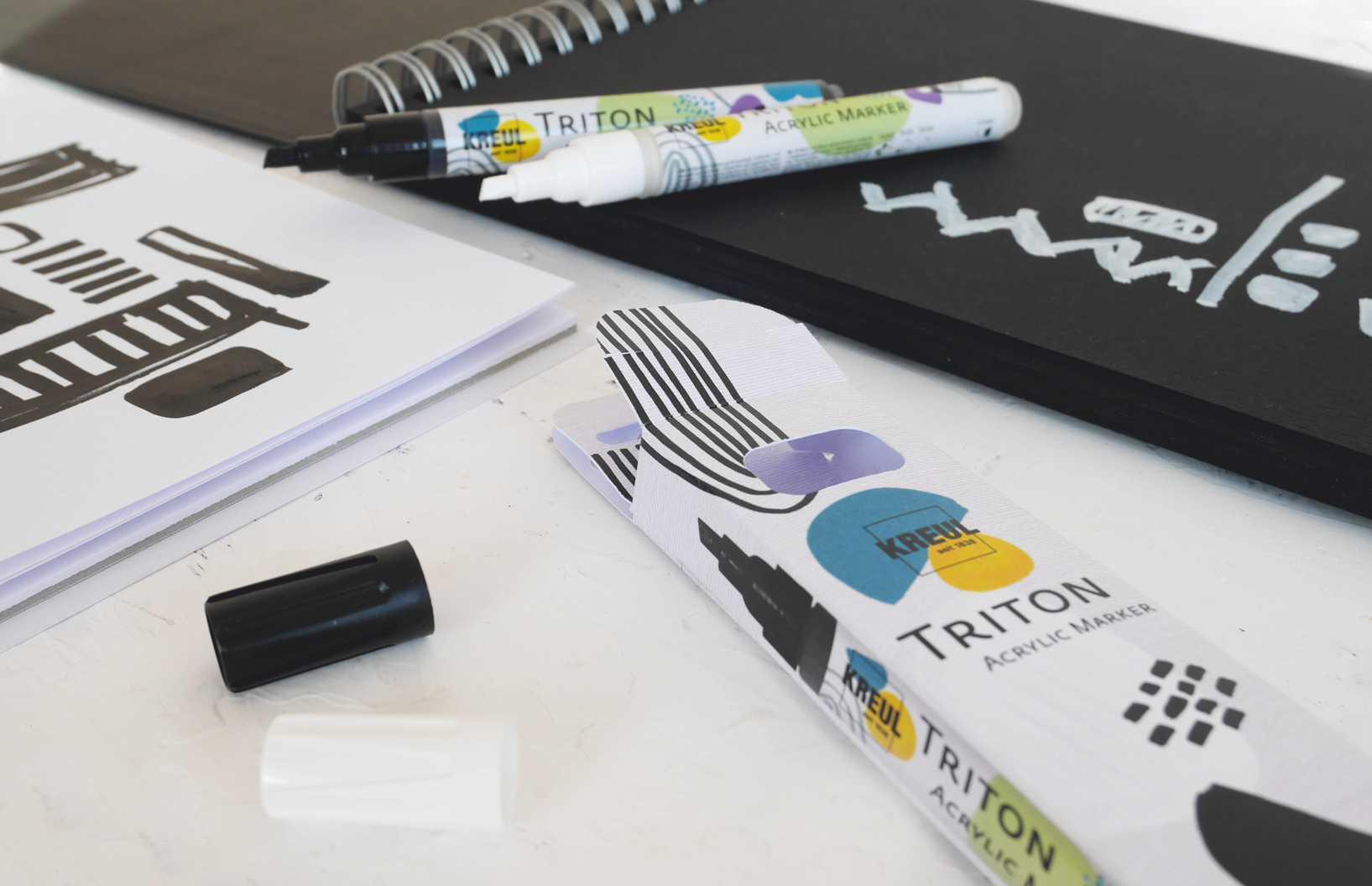 Produktbild KREUL SOLO GOYA Triton Acrylic Paint Marker 1.4 mm 2er Set schwarz und weiß 3 von 3