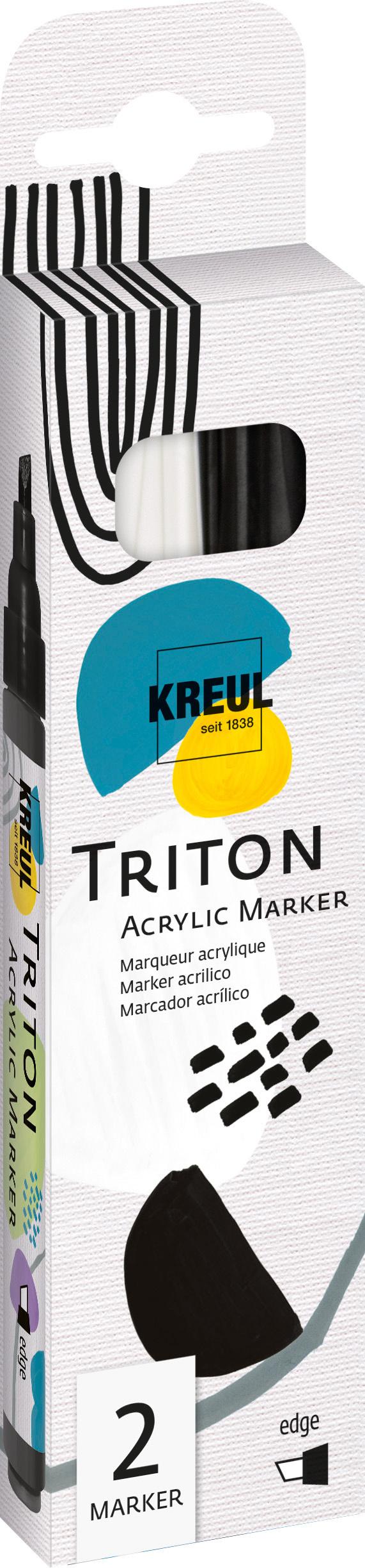 KREUL SOLO GOYA Triton Acrylic Paint Marker 1.4 mm 2er Set schwarz und weiß