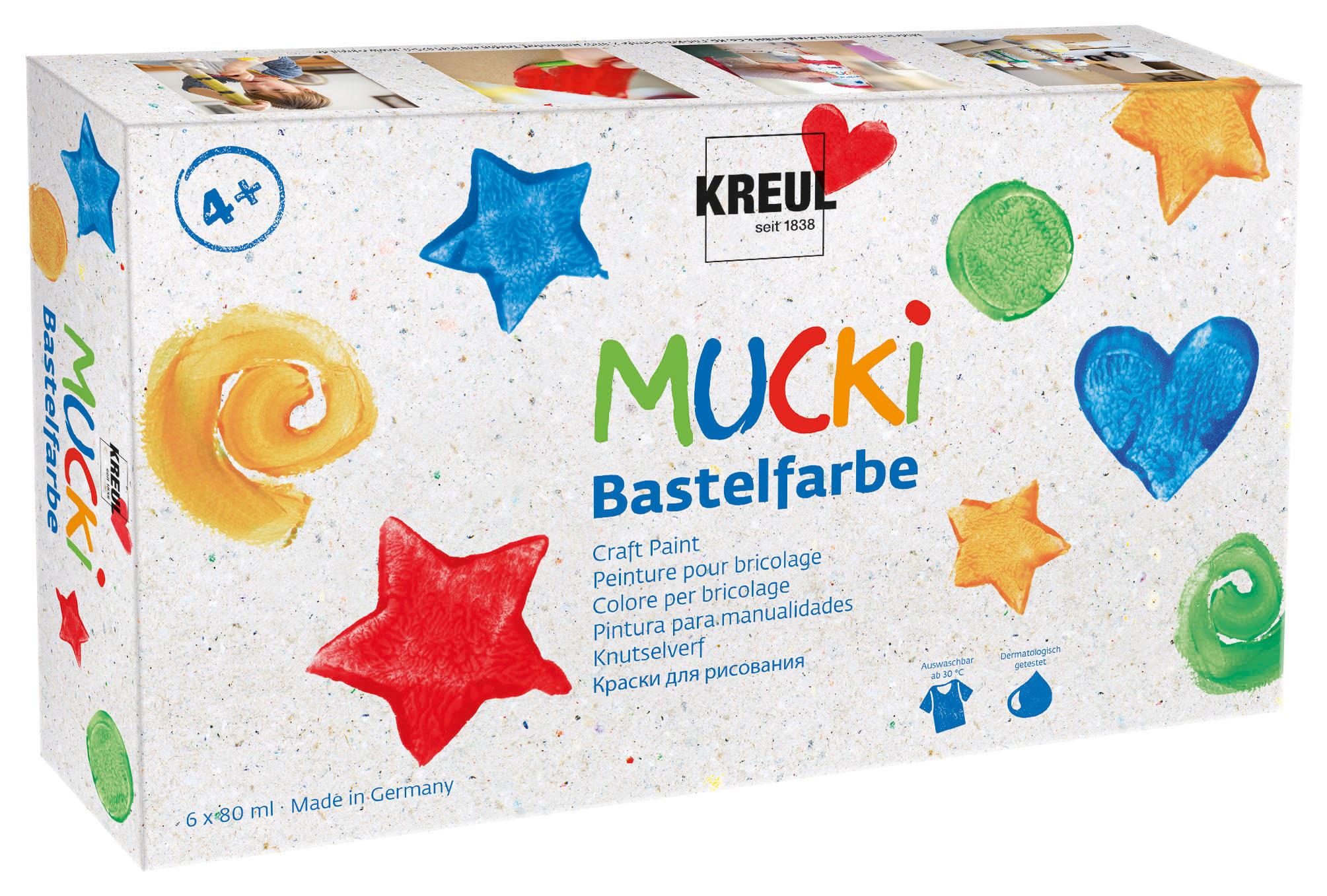KREUL MUCKI Bastelfarbe 6er Set