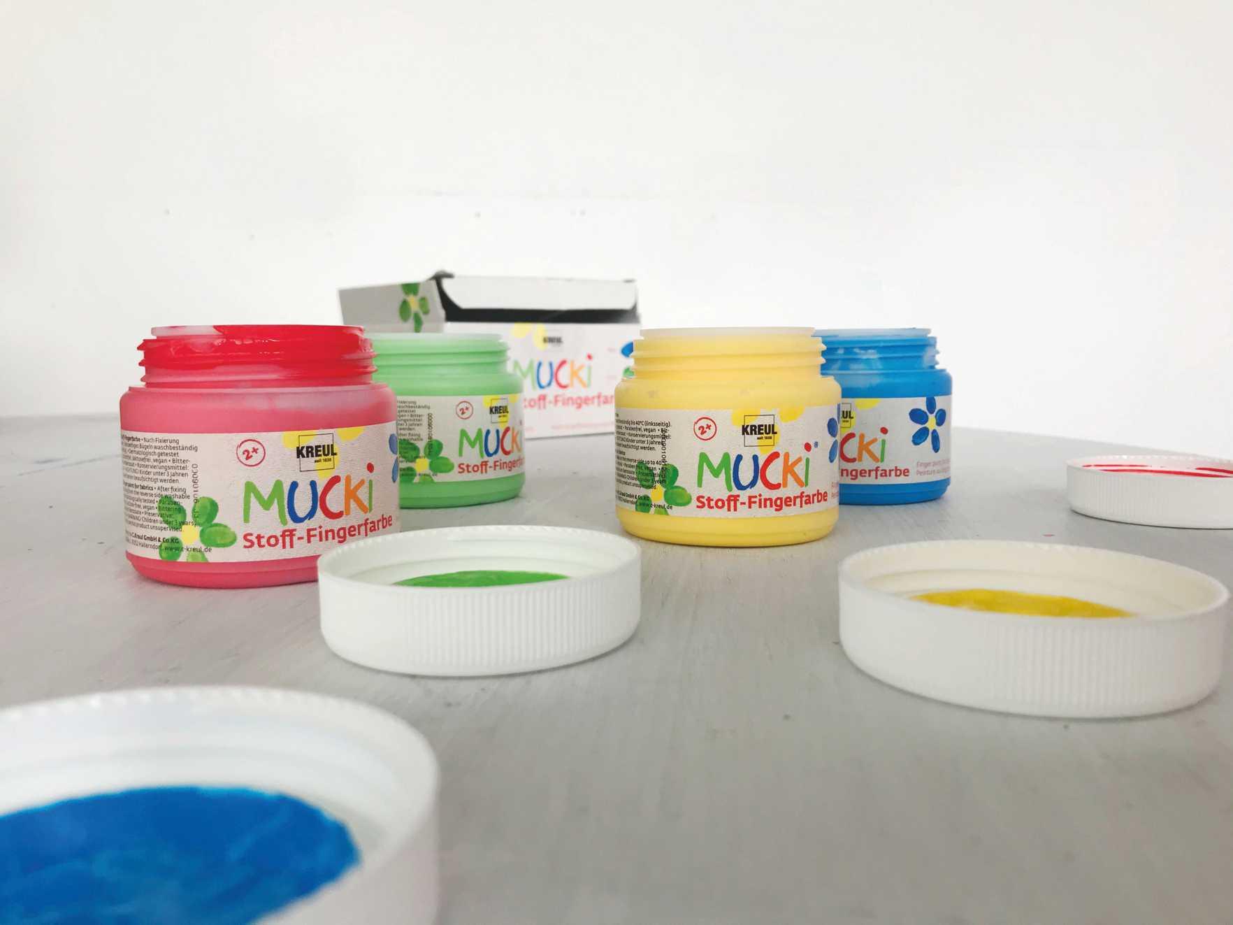 Produktbild KREUL Mucki Stoff-Fingermalfarben 4er Set 3 von 3