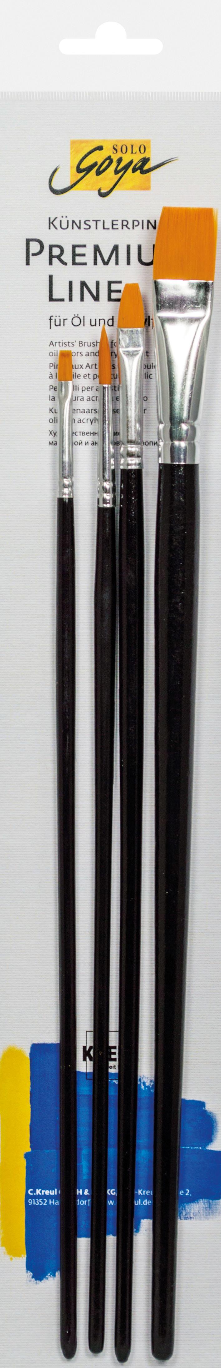 KREUL SOLO GOYA Künstlerpinsel Goldhair Synthetics 4er Set
