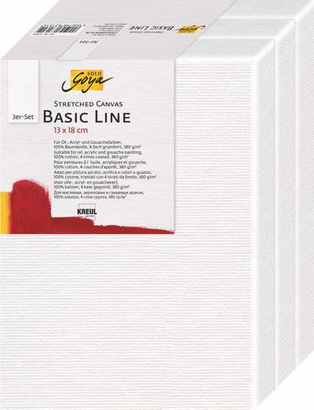 KREUL SOLO GOYA Keilrahmen 3er Set Basic Line 13 x 18 cm