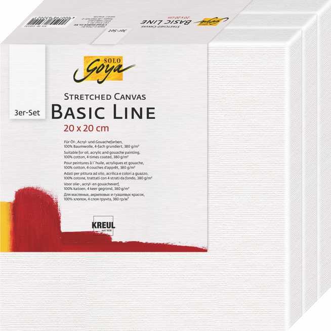 KREUL SOLO GOYA Keilrahmen 3er Set Basic Line 20 x 20 cm