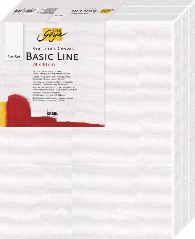 KREUL SOLO GOYA Keilrahmen 3er Set Basic Line 24 x 30 cm