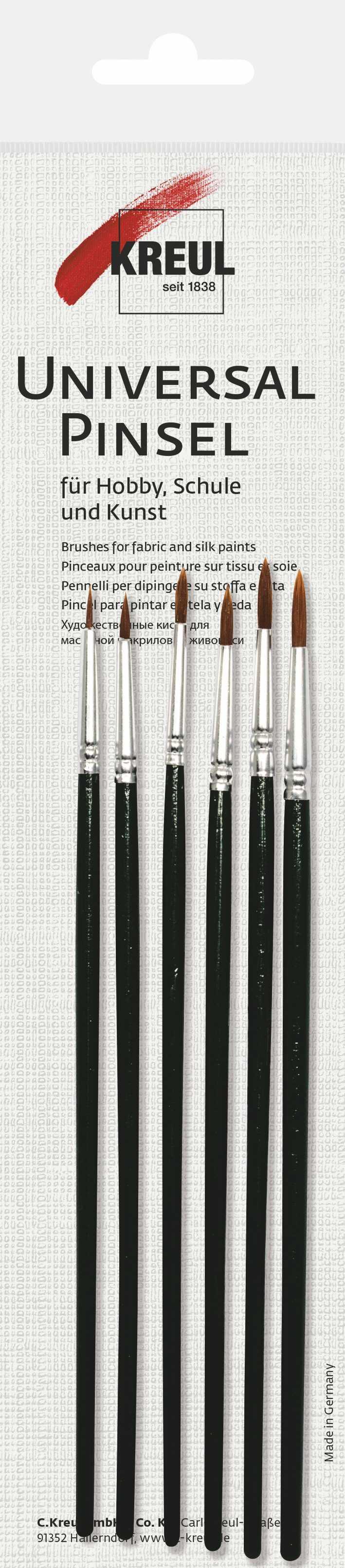 KREUL Universalpinsel 6er Set rund