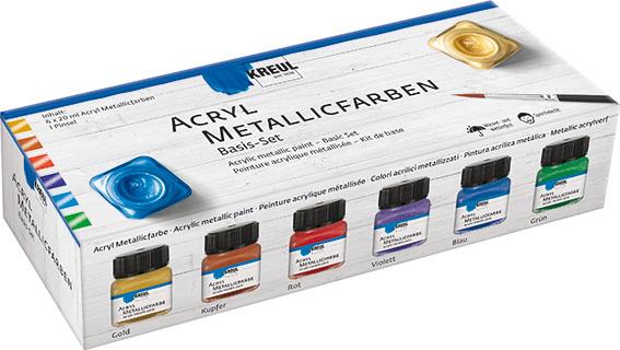 KREUL Acryl Metallicfarben Basis Set