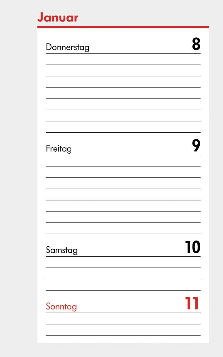 bsb Timereinlagen 2025 Mini Kalender A8