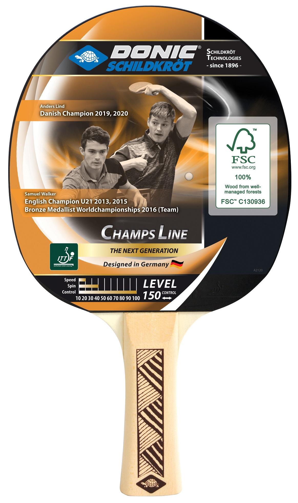Donic-Schildkröt - Tischtennisschläger Champs Line 150, Noppen innen, Jade - ITTF Belag