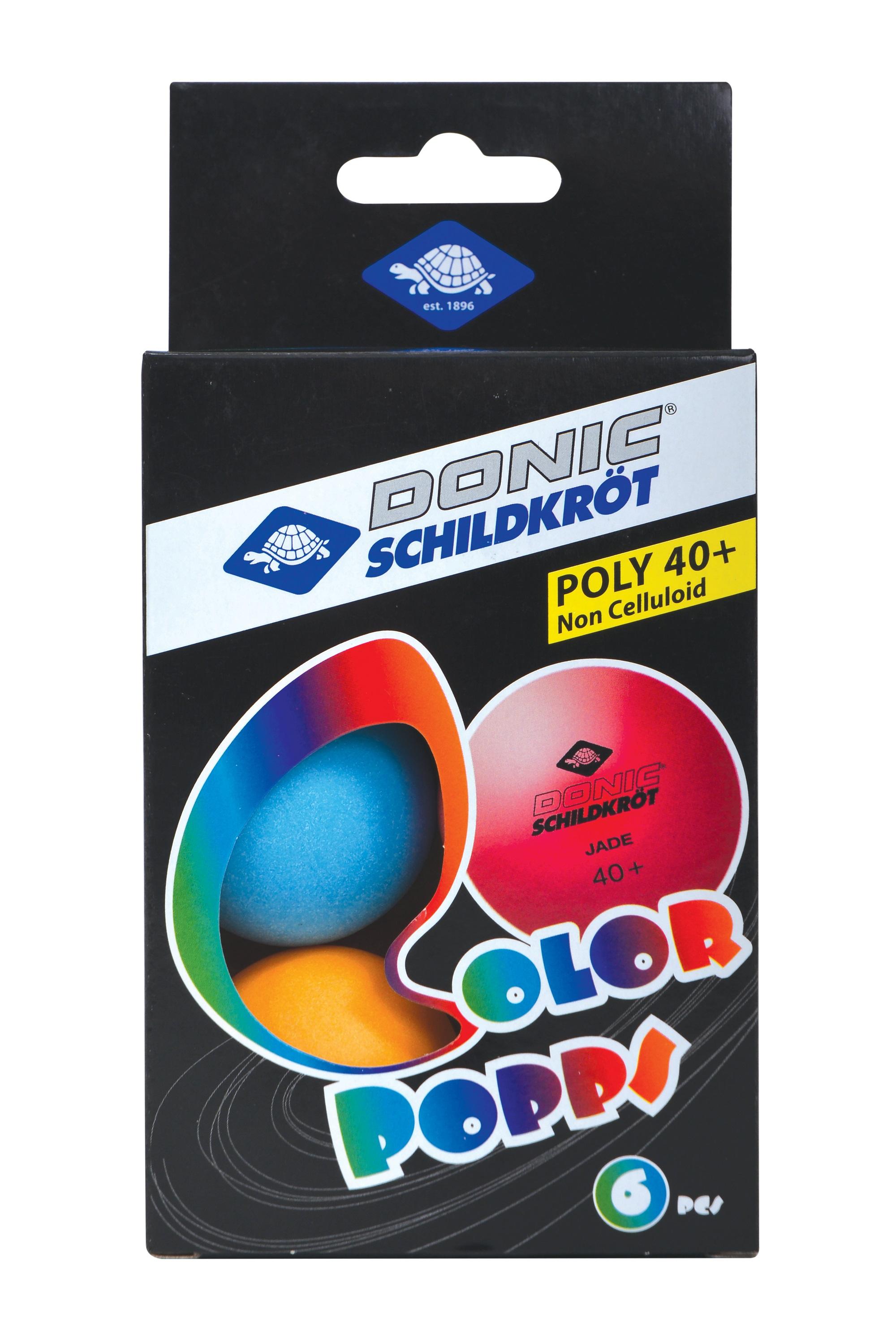 Produktbild Donic-Schildkröt - Tischtennisball Colour Popps, 6 farbige Bälle in Poly 40+ Qualität 7 von 7