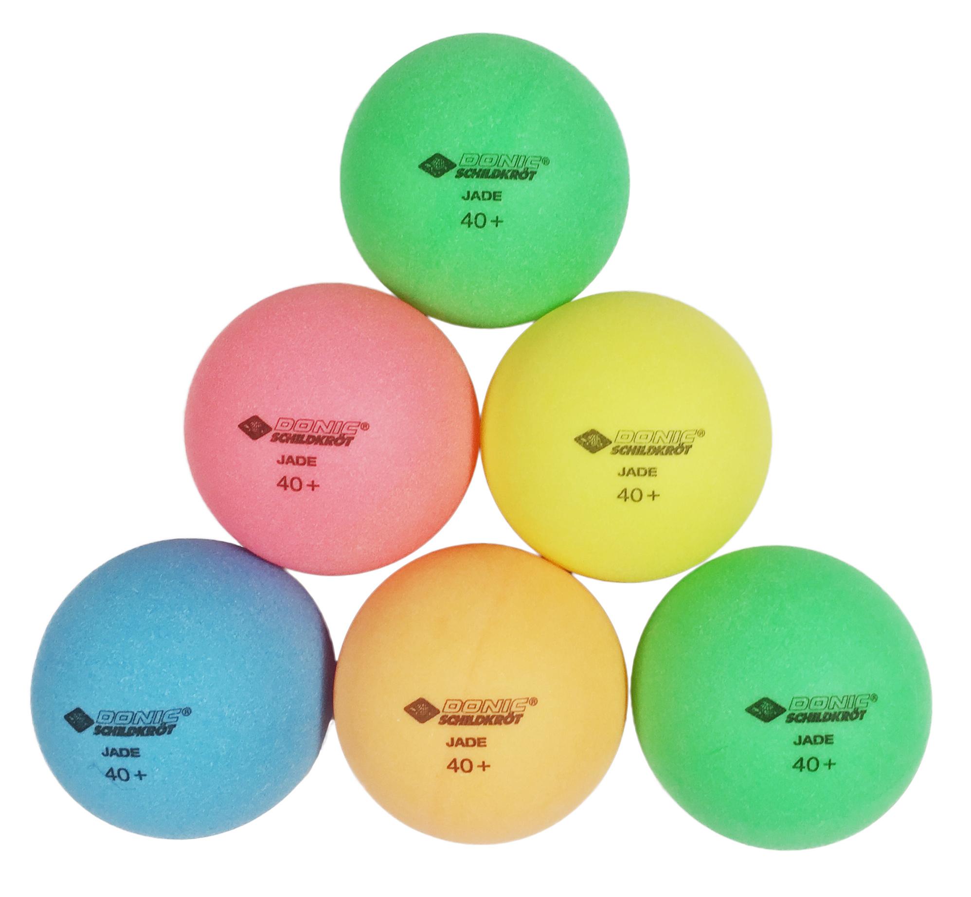 Donic-Schildkröt - Tischtennisball Colour Popps, 6 farbige Bälle in Poly 40+ Qualität