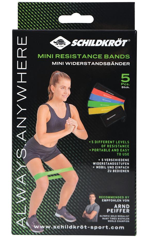 Produktbild Schildkröt-Fitness - Resistance Bands, 5er Set mit verschiedenen Härtegraden, inkl. Tragetasche 2 von 2