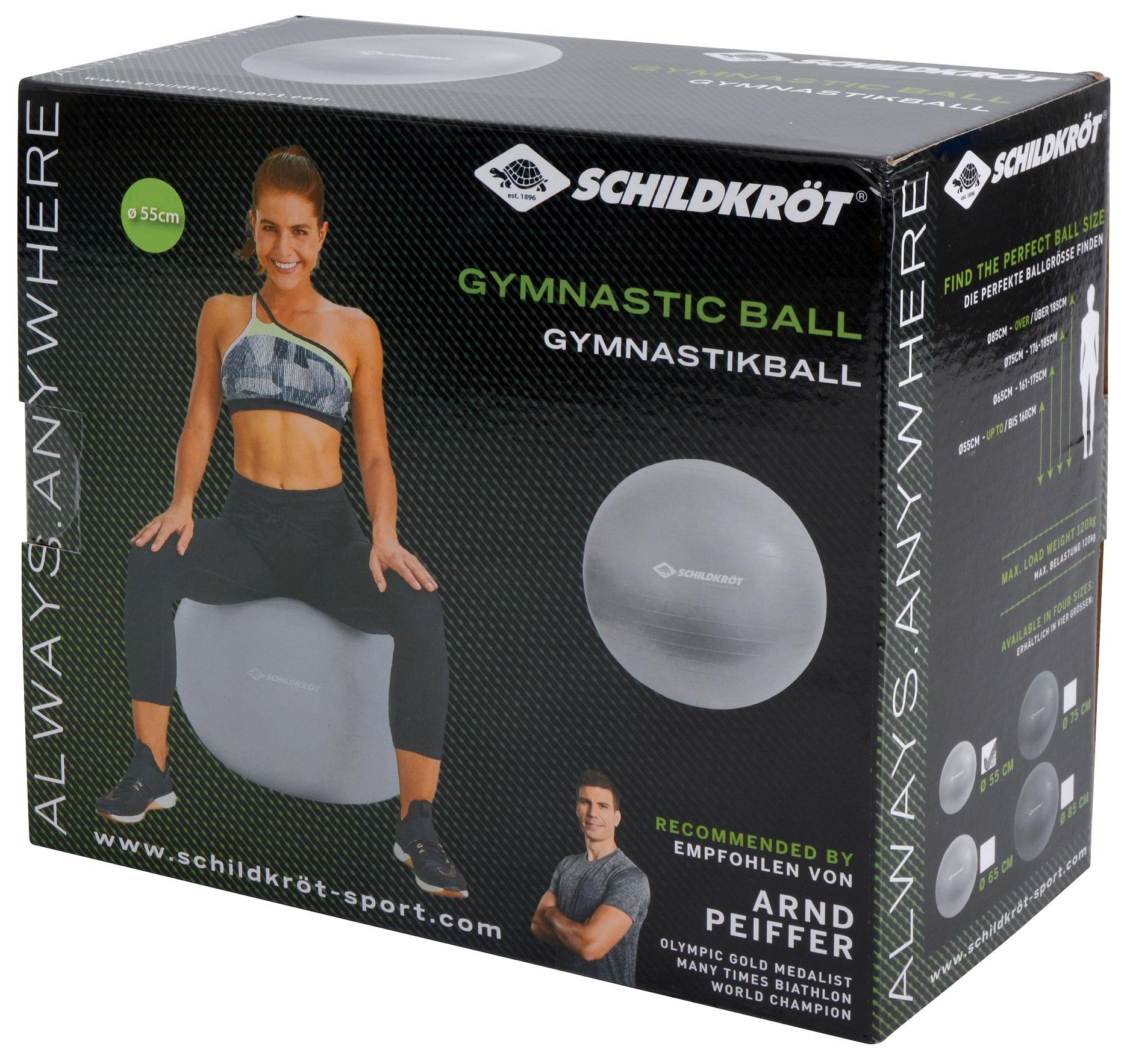Produktbild Schildkröt-Fitness - Gymnastikball 55 cm, phthalatfrei, mit Ballpumpe, silber 13 von 18