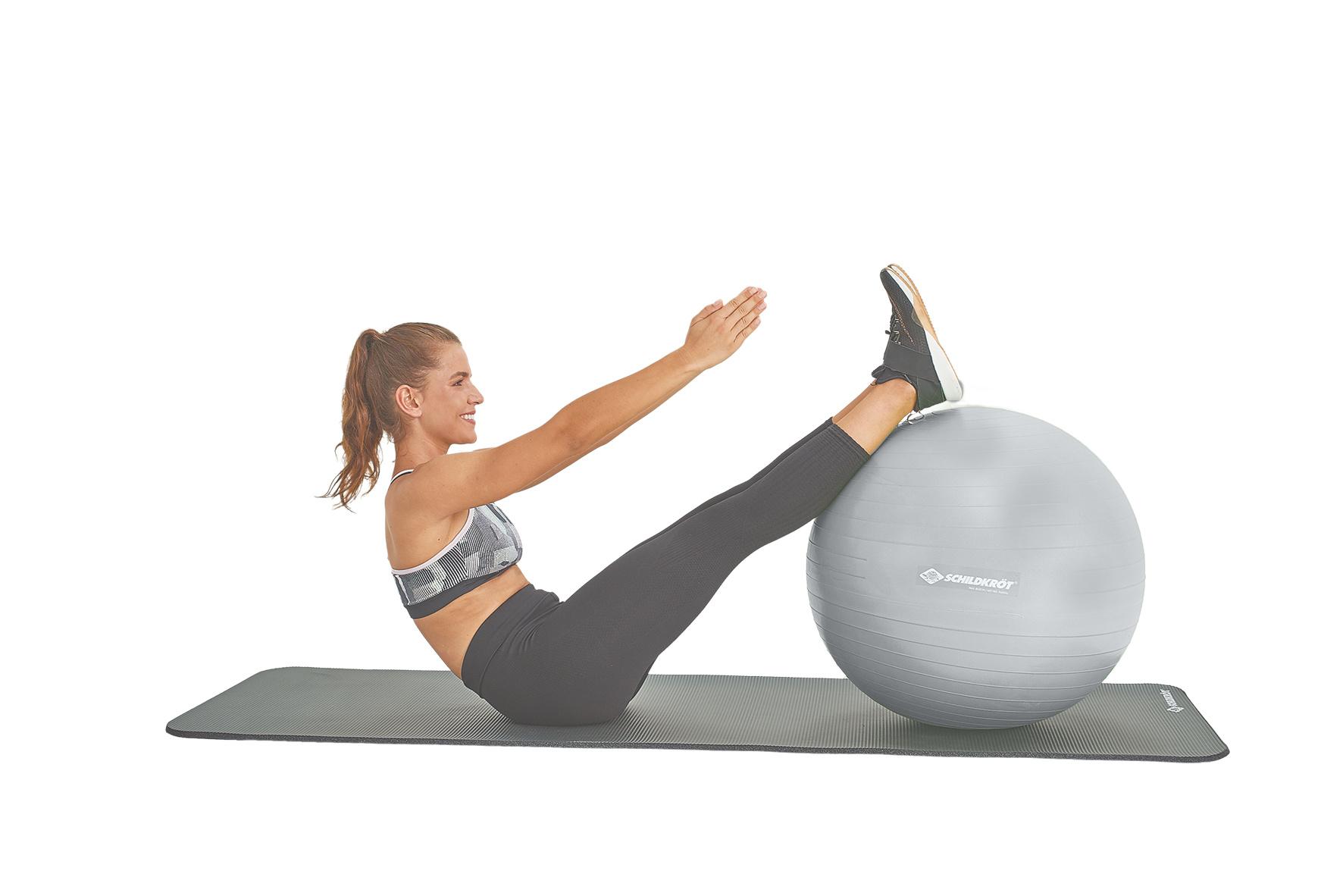 Produktbild Schildkröt-Fitness - Gymnastikball 55 cm, phthalatfrei, mit Ballpumpe, silber 17 von 18