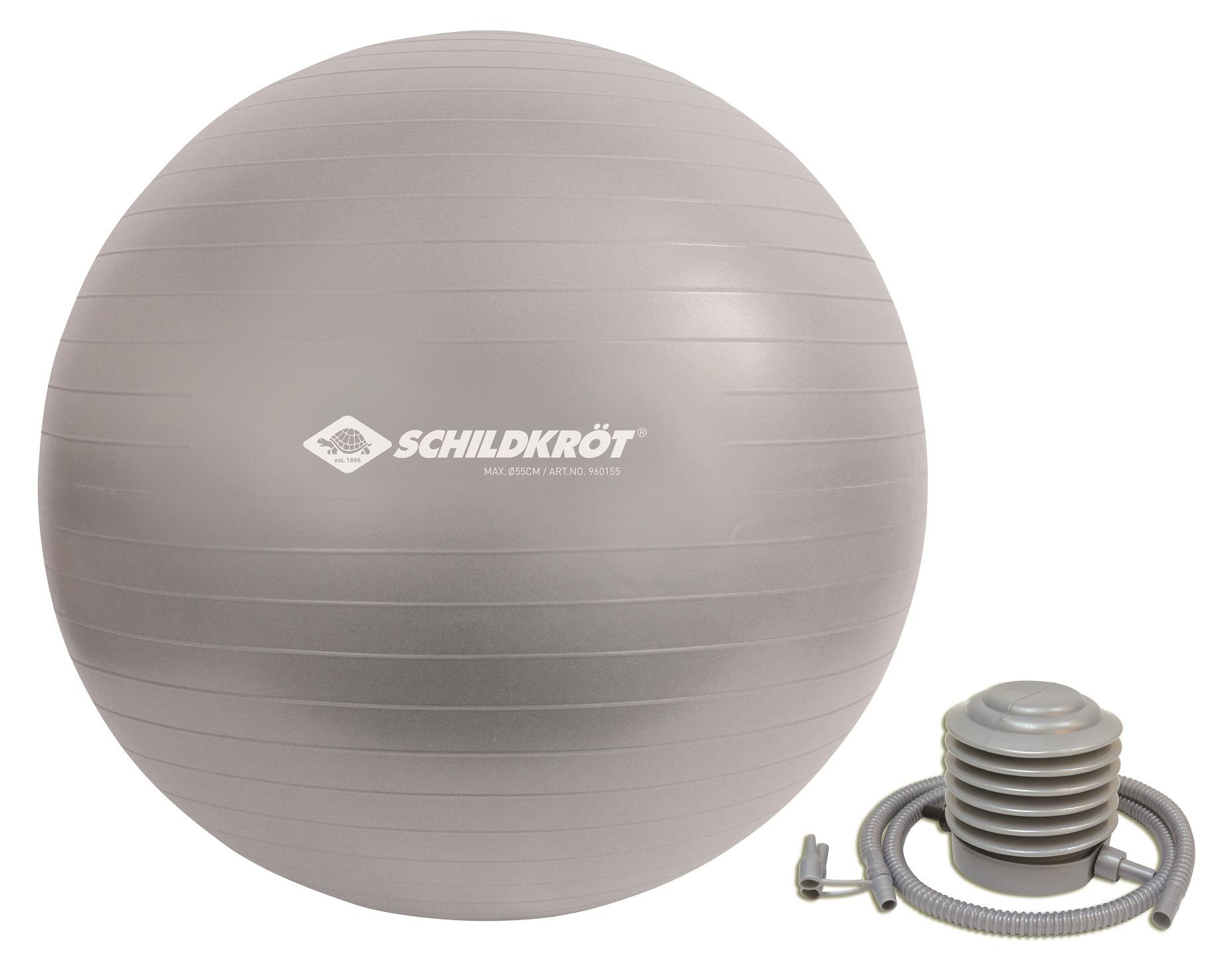 Produktbild Schildkröt-Fitness - Gymnastikball 55 cm, phthalatfrei, mit Ballpumpe, silber 18 von 18